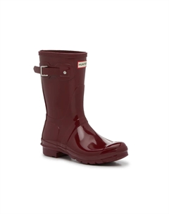 Сапоги Original Short Gloss, темно-красный Hunter