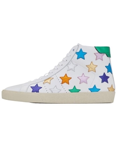 Женские кеды с высоким верхом, белый Saint laurent