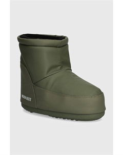 Зимние ботинки ICON LOW NOLACE RUBBER короткие на платформе, зеленый Moon boot