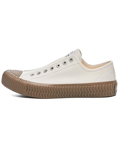 Парусиновые туфли унисекс с низким верхом, белые/кофейные Excelsior