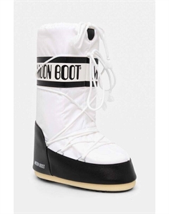 Зимние ботинки ICON NYLON высокие на платформе, белый Moon boot