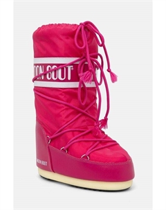 Зимние ботинки ICON NYLON высокие на платформе, розовый Moon boot