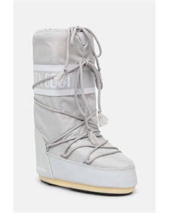 Зимние ботинки ICON NYLON высокие на платформе, серый Moon boot