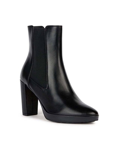 Кожаные ботильоны D WALK PLEASURE 85, черный Geox