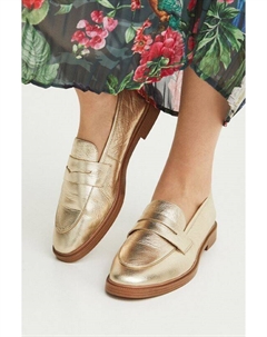 Кожаные мокасины, золотой Medicine