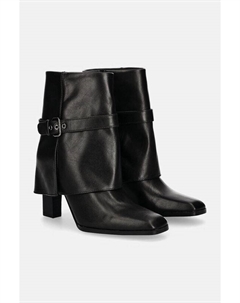 Кожаные ботильоны, черный Answear lab