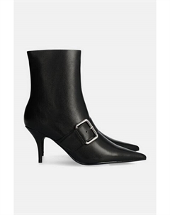 Кожаные ботильоны, черный Answear lab
