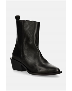 Женские ботильоны с острым носком из натуральной кожи, черный Steve madden