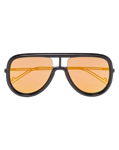 Fendi солнцезащитные очки авиаторы один размер черный Fendi