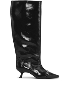 Сапоги с люверсами, черный Ganni