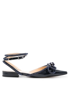 Балетки с двойным бантом, синий Mach & mach