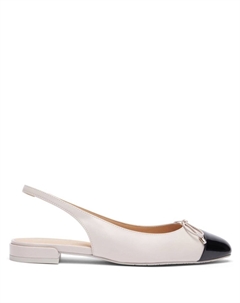 Элегантные балетки с открытой пяткой и бантом, белый Stuart weitzman