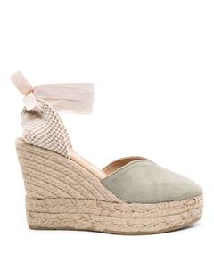 Manebi 110 мм замшевые эспадрильи, зеленый