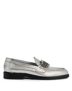 Лоферы Gothic с эффектом металлик, серебристый Dsquared2