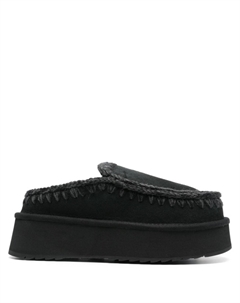 Тапочки с отделкой обметочным швом 50 мм, черный Mou