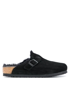 Слиперы с подкладкой из овчины, черный Birkenstock