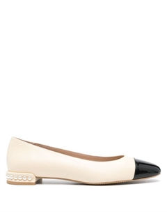 Туфли-балетки из кожи Pearl Flat, нейтральный цвет Stuart weitzman