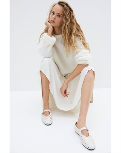 Балетки в стиле Мэри Джейн с заклепками, бежевый H&m