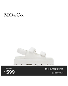 Модные сандалии из овчины на толстой подошве, черный Moco