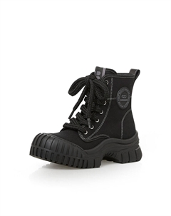 Парусиновые ботинки на шнуровке, черный Deep breath