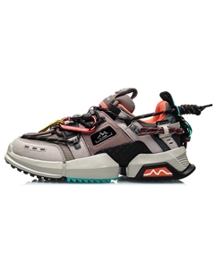 Кроссовки женские толстые низкие коричневые Li-ning