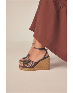 Эспадрильи на танкетке Forever Comfort с прямоугольным носком, черный Next