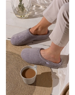 Махровые тапочки Isotoner попкорн, серый Totes