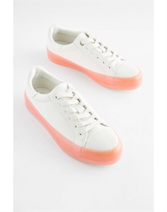 Розовые кроссовки Forever Comfort на шнуровке, белый Next