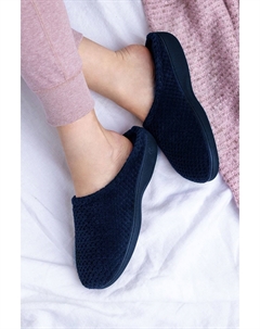 Махровые тапочки Isotoner попкорн, синий Totes