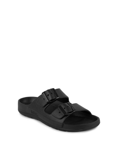 Женские регулируемые шлепанцы с двойной пряжкой Solbounce, черный Totes