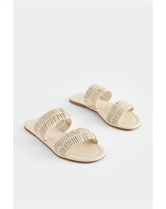 Сандалии-Мюли Forever Comfort с кожаными ремешками, бежевый Next