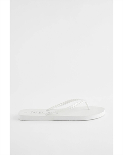 Шлепанцы из жемчужной ткани, белый Next