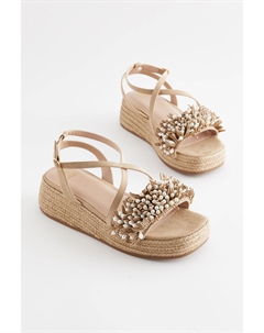 Эспадрильи Forever Comfort на плоской платформе, бежевый Next