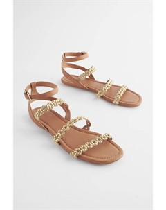 Комфортные сандалии Forever с шипами, коричневый Next