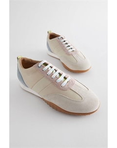 Кожаные фирменные спортивные кроссовки в стиле ретро на узкой подошве, серый Next