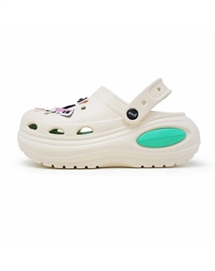 Сабо женские, бежевый/зеленый Exull q