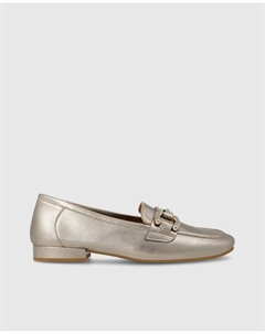 Женские мокасины из металлизированной кожи, золотой Lodi