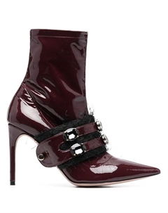 Лакированные ботильоны с кристаллами, красный Hardot