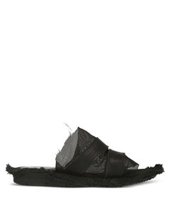 Сандалии с бахромой, черный Yohji yamamoto