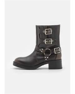Ковбойские/байкерские ботильоны BECASE, коричневый Steve madden