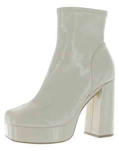 Женские ботильоны Bianca с металлизированным принтом, цвет Bone Patent Steve madden