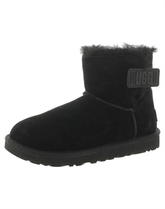 Женские замшевые зимние и зимние ботинки на подкладке из искусственного меха Mini Bailey, черный Ugg