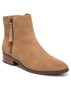 Женские ботильоны Robin на блочном каблуке с застежкой-молнией, цвет Golden Carmel Suede Naturalizer