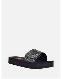 Шлепанцы с логотипом вечеринки, черный Guess factory