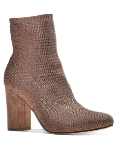 Женские ботильоны Baybe на блочном каблуке со стразами, цвет Bronze Bling Wild pair