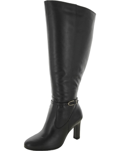 Женские кожаные сапоги до колена Henny до колена шириной до середины икры, цвет Black Leather Naturalizer