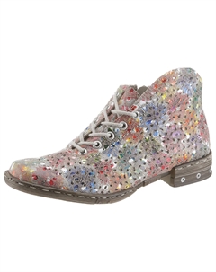 Ботинки на шнуровке, блочный каблук, туфли на шнуровке, ботильоны с великолепным лазерным вырезом, цвет Multi Rieker