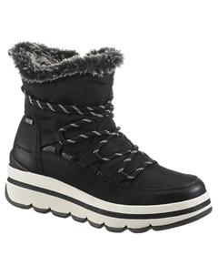 Зимние ботинки с воротником из искусственного меха, черный Tom tailor