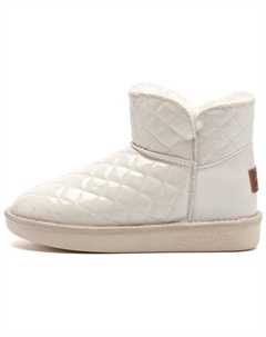 Ботинки женские зимние лакированные, бежевый Agsdon