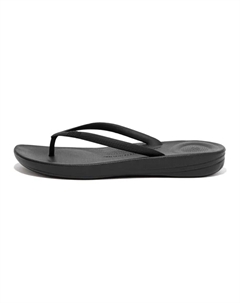 Шлепанцы "IQUSHION ERGONOMIC FLIP-FLOPS", каблук-танкетка, летняя обувь, тапочки с мягким носком, черный Fitflop